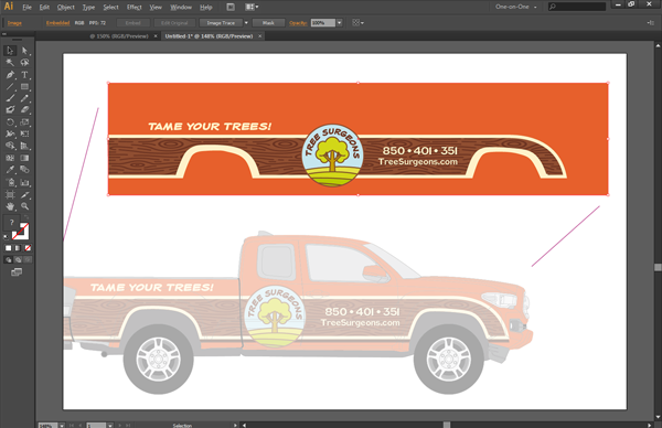 Export precise illustrations of the vehicle lettering for printing using templates.